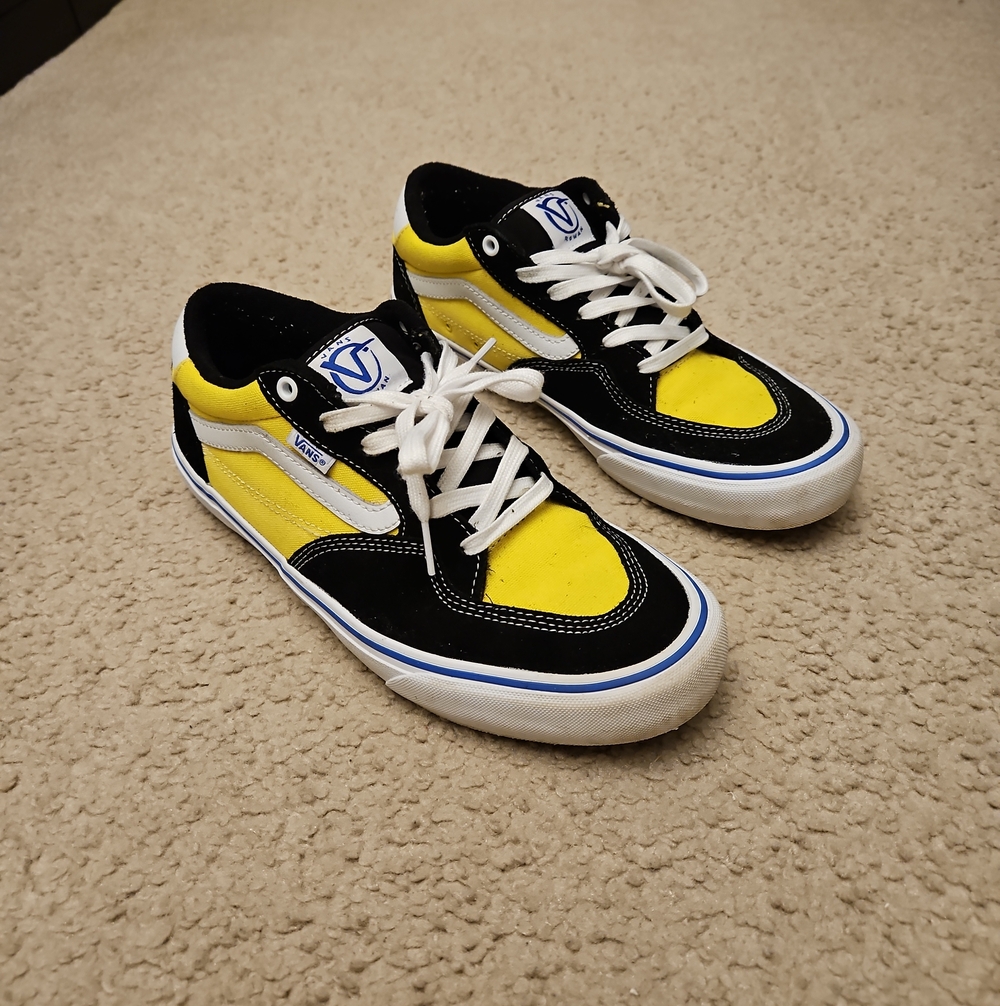 Vans Rowan Pro Black & Dazzling Yellow Skate Shoes